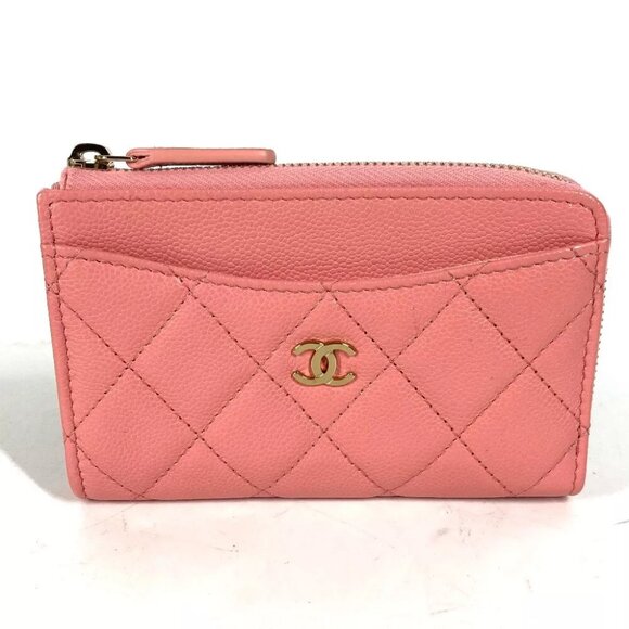 CHANEL Matelasse CC Mark Fragment Case zipper wallet case purse Unused - Picture 1 of 12